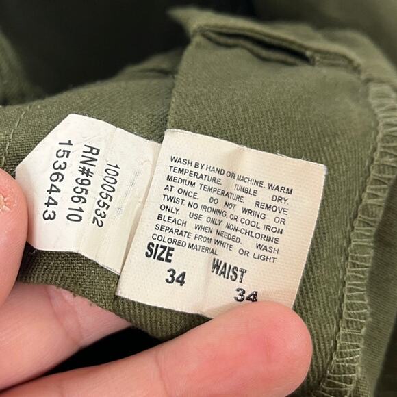 VTG Boy Scouts of America BSA Khaki Green Uniform Utility Cargo Pants sz 34X34 - Picture 6 of 9